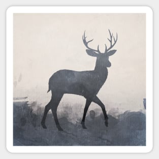 Silhouette Stag II Sticker